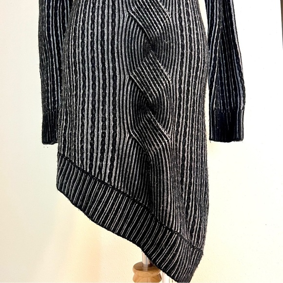 NAADAM Cashmere Wool Asymmetrical Turtleneck thick sweater Dress Whimsygoth L - Picture 6 of 13